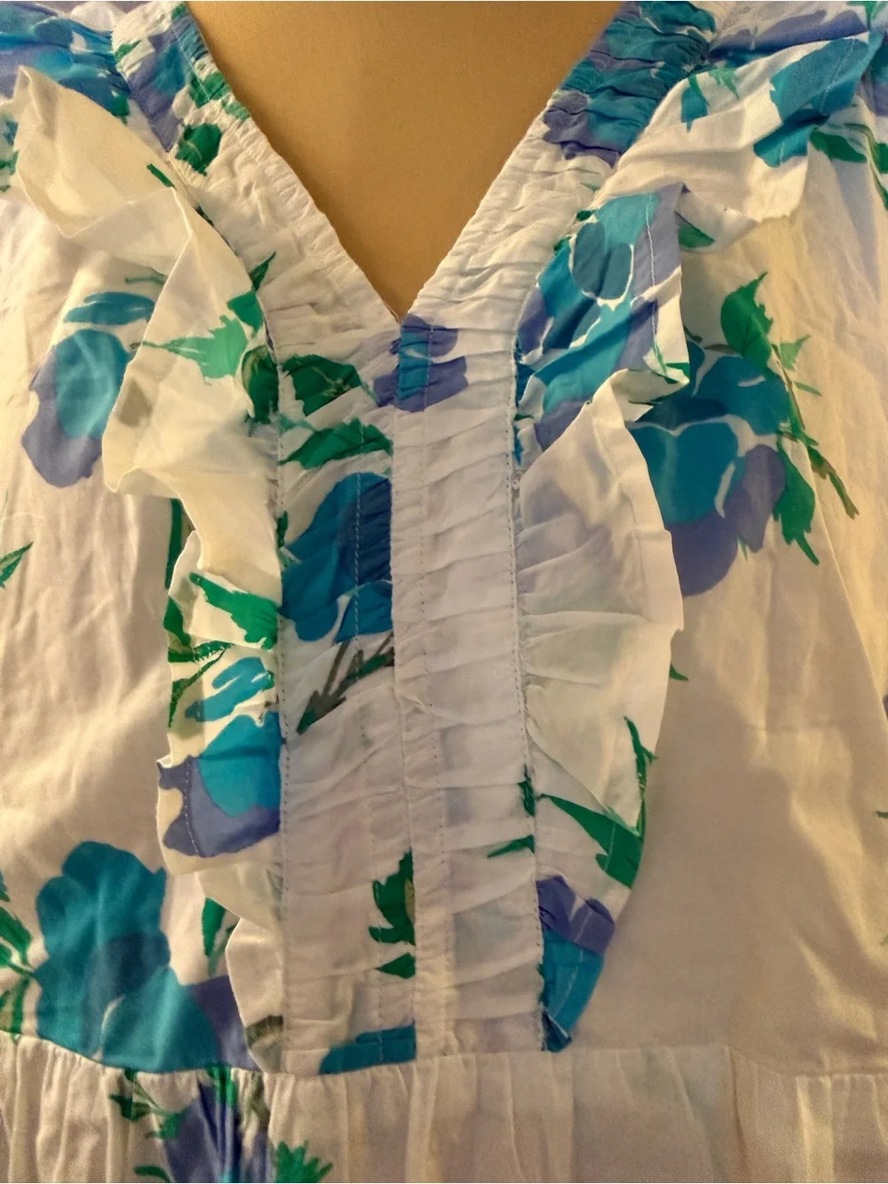 J Crew Sleeveless White Floral Midi Zipper Dress Blue Flowers Pockets NWT Sz 14